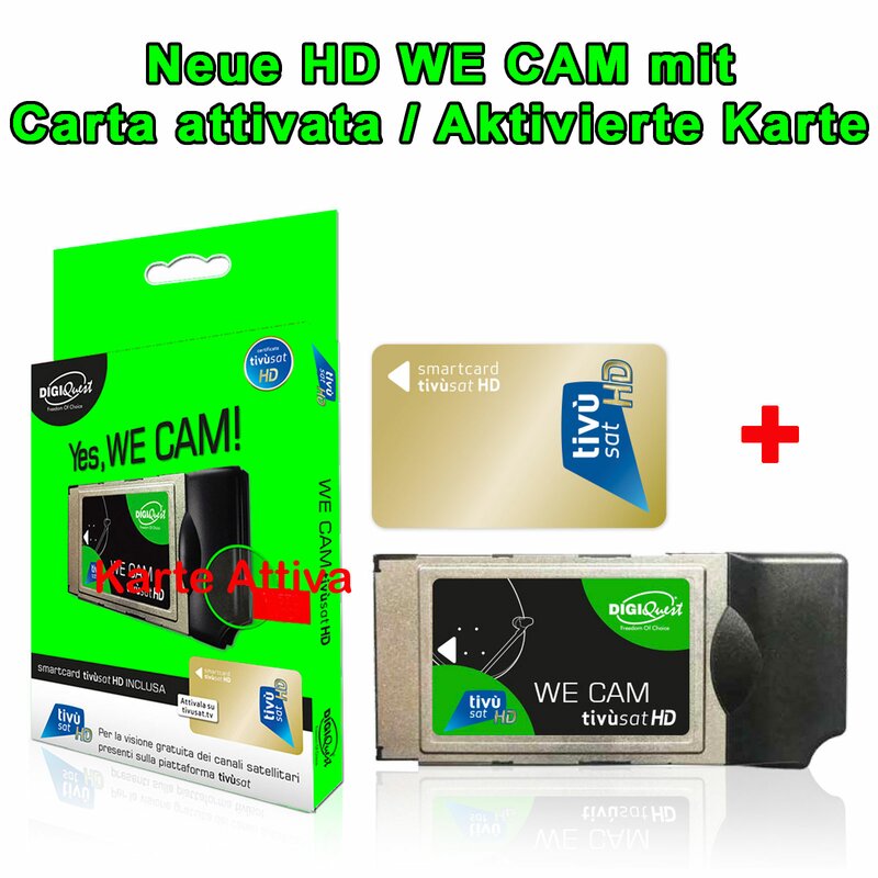 58600033 - Cam & Decoder - elettronicadefilippo srl - Smartcard Tivusat -  WE CAM Tivusat HD