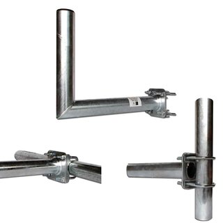 Gelnderhalter / Winkel Halterung mit Zahnschellen 25cm Stahl