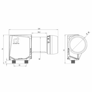 Inverto Ultra Twin Universal High-Gain Low-Noise 40mm PLL LNB