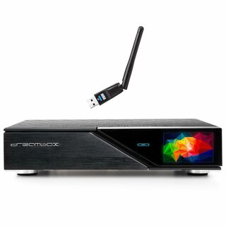 Dreambox DM900 RC20 UHD 4K E2 Linux PVR Receiver schwarz 1x DUAL DVB-S2X MS mit Wifi Antenne