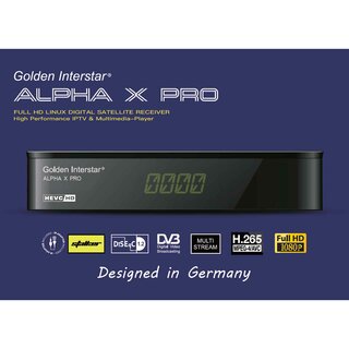 Golden Interstar ALPHA X+ CA H.265 HEVC Full HD Multistream Sat DVB-S2+IP Receiver