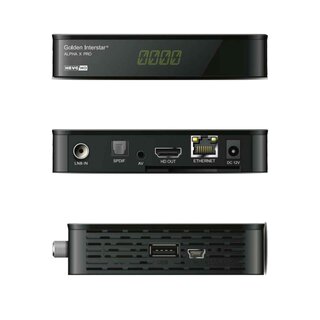 Golden Interstar ALPHA X PRO DVB-S2 Full HD H.265 HEVC IPTV OTT Mediaplayer Receiver