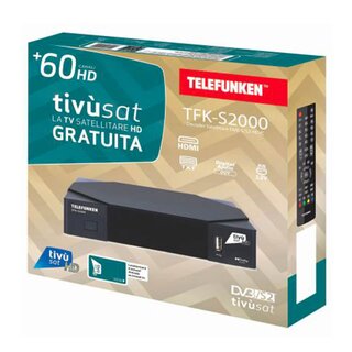 Telefunken TFK-S2000 Full HD Sat-Receiver mit Aktiver TIVUSAT Karte