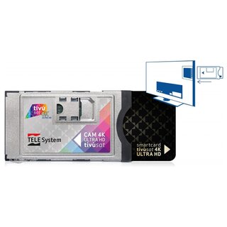 Telesystem 4K CAM tivusat ULTRA HD Black Modul inkl. Aktivierte Black Karte CI+