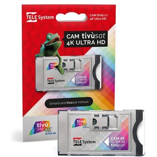 Telesystem 4K CAM tivusat ULTRA HD Black Modul inkl. Aktivierte Black Karte CI+