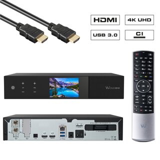 VU+ Duo 4K SE BT 1x DVB-T2 Dual Tuner PVR ready Linux Receiver UHD 2160p