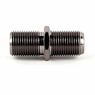 Cablecon F-Doppelkupplung / F-Verbinder High Quality F-81-HQ-1 NiTin Beschichtung 26mm
