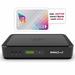 DigiQuest Q90 4K Combo HEVC UHD Tivusat Receiver inkl. Aktive Smartcard