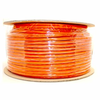 CAT 7 DUPLEX 100m Verlegekabel Netzwerkkabel AWG 23/1 1000Mhz Orange
