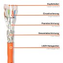 CAT 7 DUPLEX 250m Verlegekabel Netzwerkkabel AWG 23/1 1000Mhz Orange