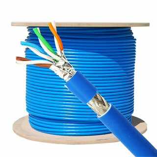 CAT 8.1 500m Verlegekabel Netzwerkkabel AWG 22 2000Mhz blau