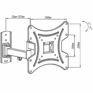 My Wall HL 15-2L  23 - 42 (58 - 107 cm) seitlich drehbar: 180