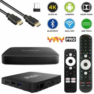 VU+ YAY GO PRO Android TV HIGH-END 4K UHD Streaming Box Android 10.0 und Chromecast integriert