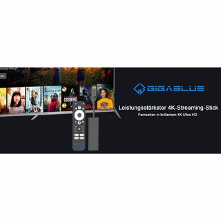 GigaBlue Giga TV Android 11 Mediaplayer Stick (4K HDR, 5GHz WiFi, Bluetooth, Sprachfernbedienung)
