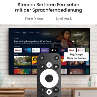 GigaBlue Giga TV Android 14 Mediaplayer Stick (4K HDR, 5GHz WiFi, Bluetooth, Sprachfernbedienung)