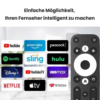 GigaBlue Giga TV Android 14 Mediaplayer Stick (4K HDR, 5GHz WiFi, Bluetooth, Sprachfernbedienung)