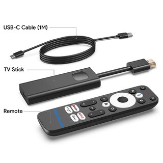 GigaBlue Giga TV Android 14 Mediaplayer Stick (4K HDR, 5GHz WiFi, Bluetooth, Sprachfernbedienung)