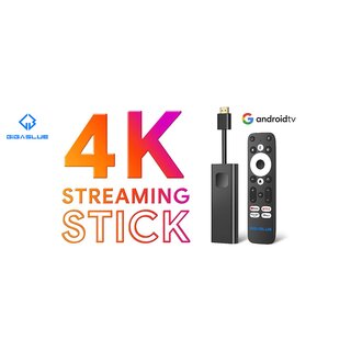 GigaBlue Giga TV Android 14 Mediaplayer Stick (4K HDR, 5GHz WiFi, Bluetooth, Sprachfernbedienung)