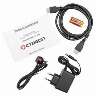 OCTAGON SX988 4K UHD Linux E2 IP-Receiver 2160p, H.265, LAN, HDMI, USB, IP-Mediaplayer