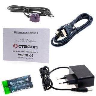 OCTAGON SX988 V2 4K WL UHD Linux IP-Receiver (Dolby Digital+, Dual-WiFi, LAN)