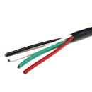 3 Meter Voll Kupfer Quattro Quad SAT Koax Kabel 4 in 1 Premium Class A+ Digital Full HD 4x7mm schwarz