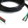 3 Meter Voll Kupfer Quattro Quad SAT Koax Kabel 4 in 1 Premium Class A+ Digital Full HD 4x7mm schwarz