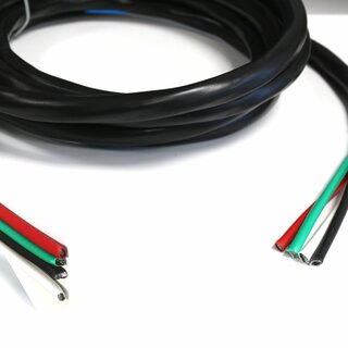 10 Meter Voll Kupfer Quattro Quad SAT Koax Kabel 4 in 1 Premium Class A+ Digital Full HD 4x7mm schwarz