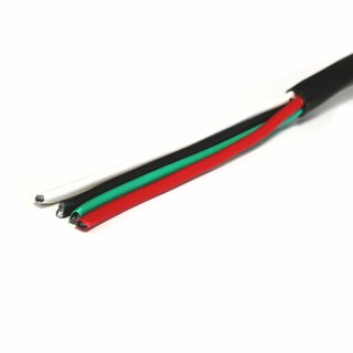 25 Meter Voll Kupfer Quattro Quad SAT Koax Kabel 4 in 1 Premium Class A+ Digital Full HD 4x7mm schwarz
