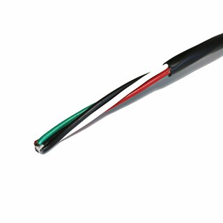 25 Meter Voll Kupfer Quattro Quad SAT Koax Kabel 4 in 1 Premium Class A+ Digital Full HD 4x7mm schwarz