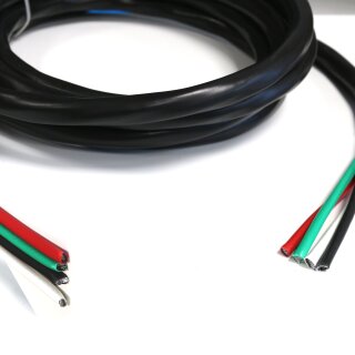 40 Meter Voll Kupfer Quattro Quad SAT Koax Kabel 4 in 1 Premium Class A+ Digital Full HD 4x7mm schwarz