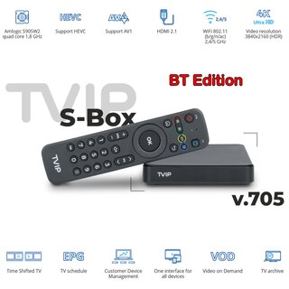 TVIP S-Box v.705 BTV 4K UHD Android 11 IPTV Receiver HEVC...