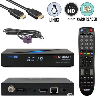 OCTAGON SFX6018 S2+IP Full HD Sat IP-Receiver (Linux E2 & Define OS, DVB-S2, 1080p, HDMI, USB, LAN)