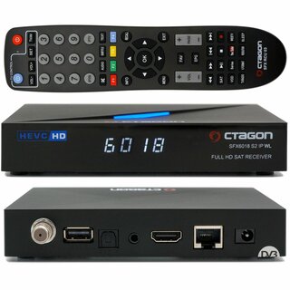 OCTAGON SFX6018 WL S2+IP Full HD Sat IP-Receiver (Linux E2 & Define OS, DVB-S2, 1080p, HDMI, WiFi)