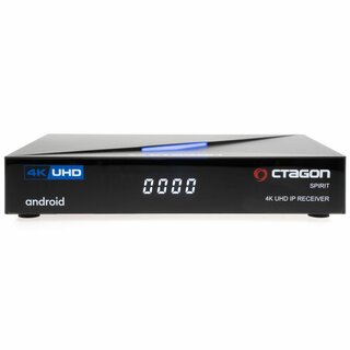 OCTAGON SPIRIT 4K UHD HDR10+ ANDROID TV OTT IP MEDIA STREAMING BOX 5G WLAN BT RCU