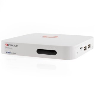 OCTAGON SPIRIT White Edition 4K UHD Android 11 IP-Receiver (HDR10+, Widevine L1, Dual-WiFi, LAN, BT)