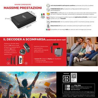 Digiquest Microsat Full HD  tivusat Original mit Aktivierter integrierter SIM Karte Mediaset
