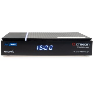 OCTAGON SPIRIT PRO MAX 8K UHD HDR10+ ANDROID TV OTT MEDIA STREAMING BOX 5G WLAN BT RCU