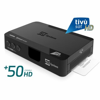 TeleSystem TS9018 Full HD Sat-Receiver mit Aktiver TIVUSAT Karte Original