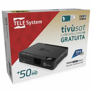 TeleSystem TS9018 Full HD Sat-Receiver mit Aktiver TIVUSAT Karte Original