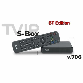 TVIP S-Box v.706 BT 4K UHD Android 11 IP-Receiver (HDR, Dual-WiFi, LAN, Bluetooth, HDMI, USB, MicroSD)