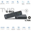 TVIP S-Box v.706 BTV 4K UHD Android 11 IP-Receiver (HDR, Dual-WiFi, LAN, Bluetooth, HDMI, USB, MicroSD)
