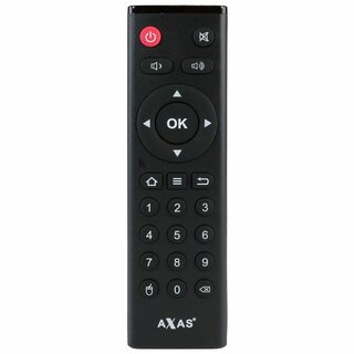 Axas A1 HD 4K UHD Android 10 IP Receiver (Dual-WiFi, LAN, HDMI, USB 2.0, MicroSD, Schwarz)