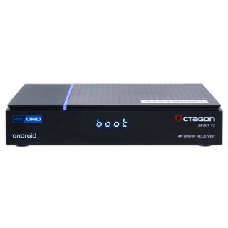 OCTAGON SPIRIT V2 PRO 4K UHD Android 11 IP-Receiver (HDR10+, Dual-WiFi, LAN, Bluetooth, HDMI)