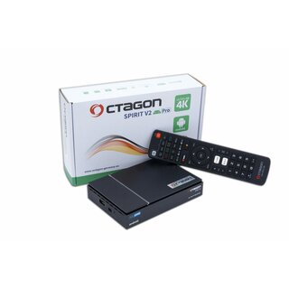 OCTAGON SPIRIT V2 PRO 4K UHD HDR10+ ANDROID TV OTT IP MEDIA STREAMING BOX 5G WLAN BT RCU