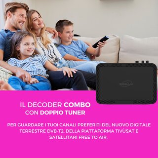 DigiQuest Q80 4K Combo HEVC UHD Tivusat Receiver inkl. Aktive Smartcard