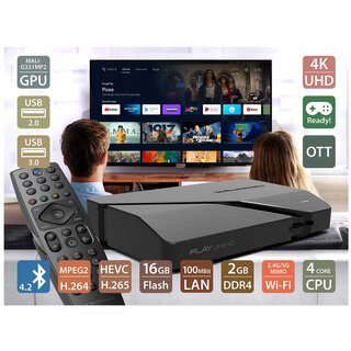 Dreambox Play Black UltraHD 4K UHD Android TV 11 IP-Receiver Dual WiFi, LAN, Bluetooth, HDMI