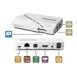 Dreambox Play White UltraHD 4K UHD Android TV 11 IP-Receiver Dual WiFi, LAN, Bluetooth, HDMI
