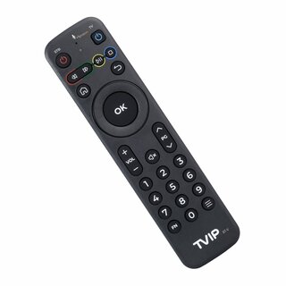 TVIP Voice Gen.2 Programmierbare Sprach Original Fernbedienung TVIP BT-V  v.705 706 mit Voice Funktion Schwarz