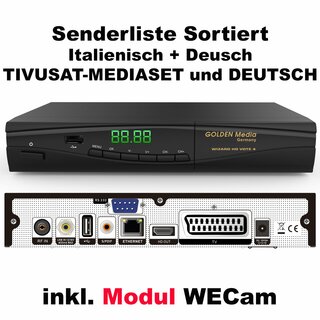 Golden Media Vote 4 HD + WECam ohne Karte COMBO Full HD Receiver (1xSat 1xDVB-C/T2)