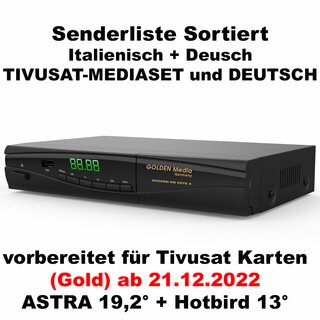 Golden Media Vote 4 HD + WECam ohne Karte COMBO Full HD Receiver (1xSat 1xDVB-C/T2)